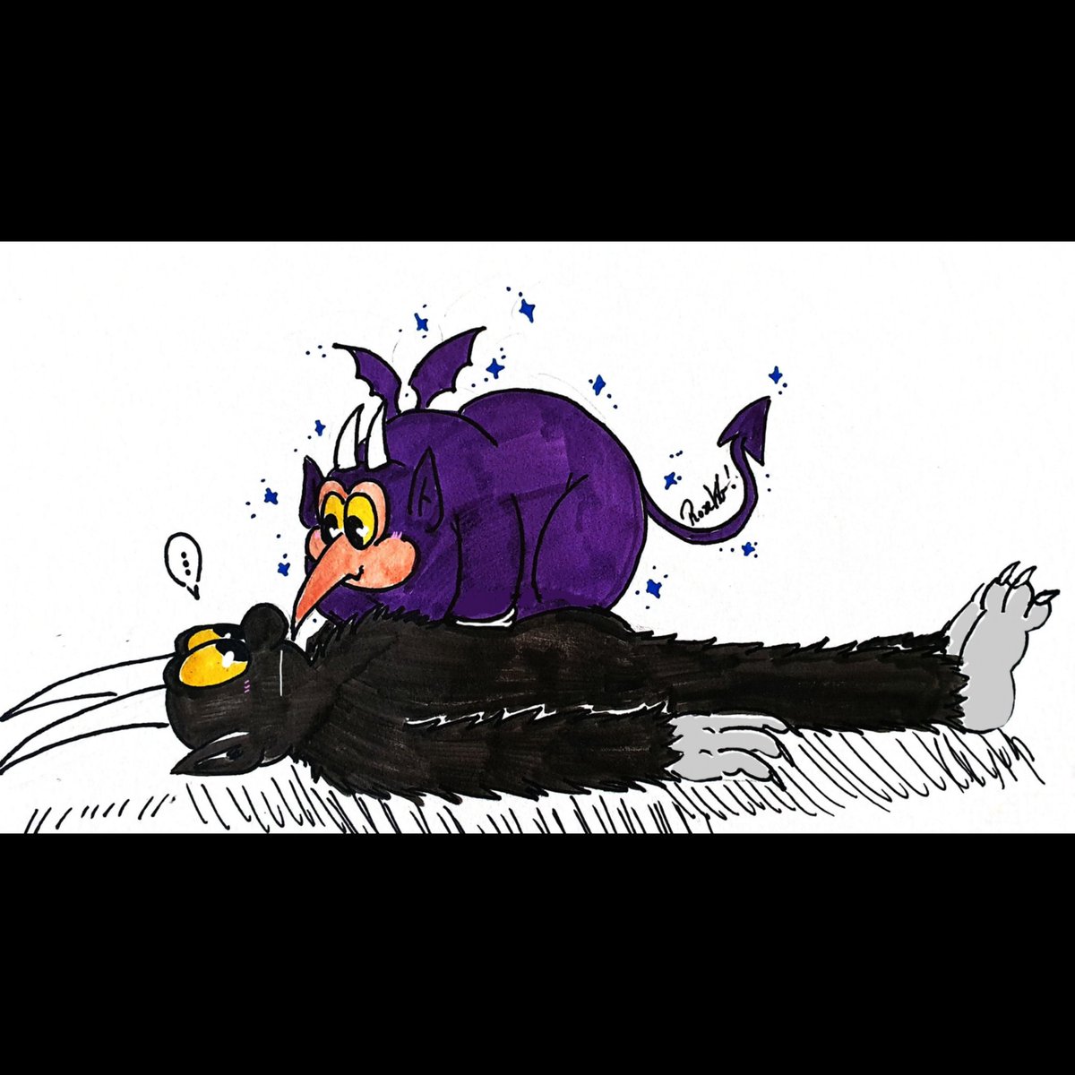 Rosesasi7's tweet photo. Doodle before I go to work ^^
(I didn't have any idea to draw so I used reference for this one) #CupheadTheDevil
#CupheadImps
#sorryforthis https://t.co/fWaJRUvZ9p