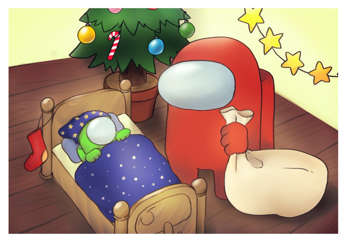 oct_pc's tweet photo. 🎅🎁🎄🌟
 #AmongUs https://t.co/GVj0abOrSP