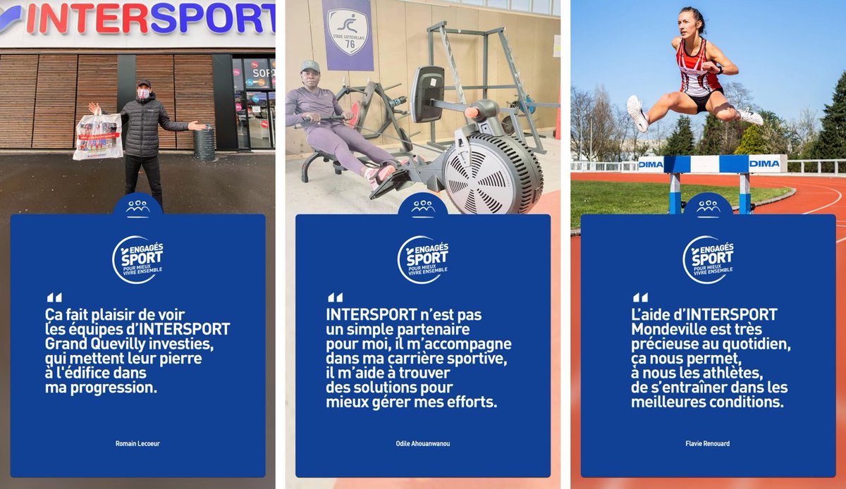 Chaque jour, nos magasins s'engagent auprès des sportifs pour les aider à atteindre leurs objectifs. 

Un soutien que nos équipes de Mondeville et de Grand-Quevilly exercent en accompagnant Romain, Odile, Flavie… et bien d'autres !

#Engagessport #lesportlaplusbelledesrencontres