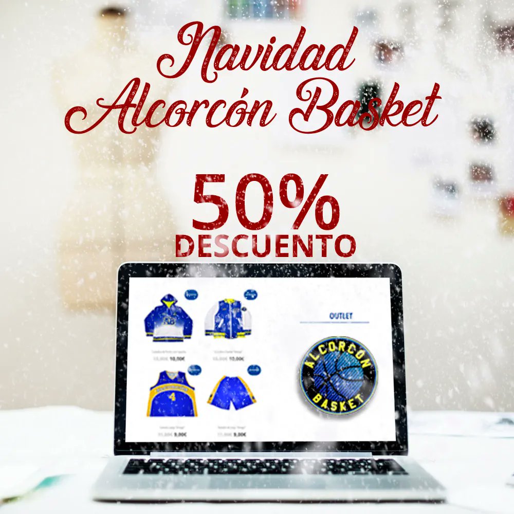 AlcorconBasket's tweet image. 🎄¡PROMOCIÓN NAVIDAD en TIENDA AB! 🏀  
⏰ Del 15 al 19 de Diciembre ⌛  
🎁 ¡50% de DESCUENTO en OUTLET! 💥  
✂️ CUPON: "NAVIDAD"  
➡️ LINK: alcorconbasket.es/tienda-oficial/ ⬅️  
 #TiendaAB #AlcorconBasket #Navidad2021