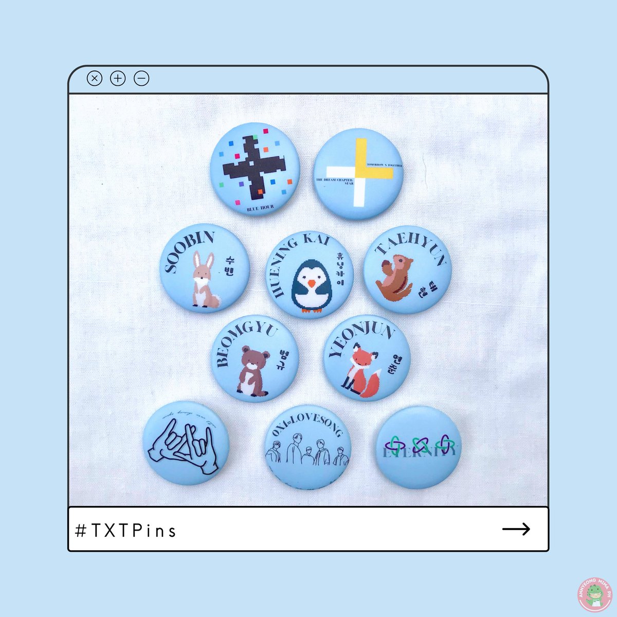 annyeongmimaph's tweet photo. Annyeong, Mima! ๐ฆ๐
These pins are ํ๋๋ฟ์ธ ๋ด special ๐
Tag your MOA bestie now ๐ค
Pins: 35php each
3 pins: 100php (add 130php for tote bag)
TXT set (10 pins): 340php
+ freebies!!!
Pre-order here:
https://t.co/i1EhDFdCfc
#PinsBeWithU
#TXTPins
#MIMAcollections https://t.co/oqLK9WXYuE
