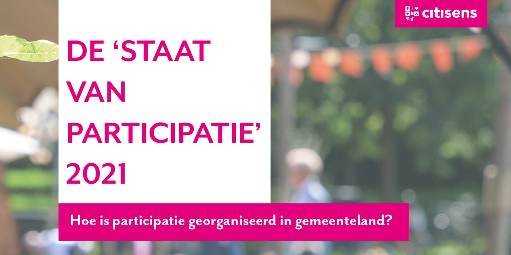 Hoe richten gemeenten #participatie in nu de Omgevingswet er aan komt? En; wat zijn de belangrijkste uitdagingen? Wij onderzochten het in onze whitepaper ‘De staat van participatie’. 

#omgevingswet #gemeente #whitepaper #citisens