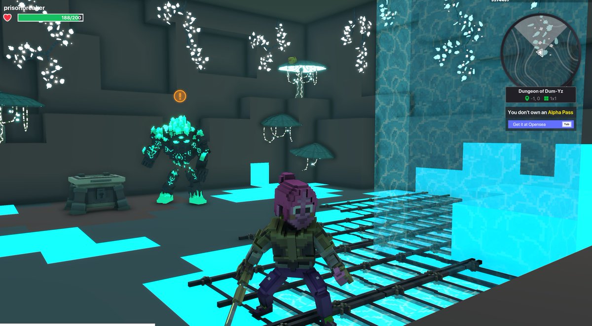 _prison_breaker's tweet photo. @TheSandboxGame There’re 3 golems. Rock Golems 2 and 1 Emeraud Giant! https://t.co/yCp1W2Frey
