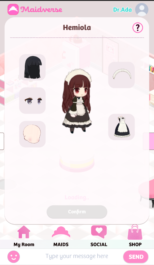 Gm Maidverse fans! More features coming to the cafe very soon ❤ 

1. Extra emojis 😘
2. Maid profiles 📷
3. Customizable items for maids 👗

See you in the cafe! 👯‍♀️☕