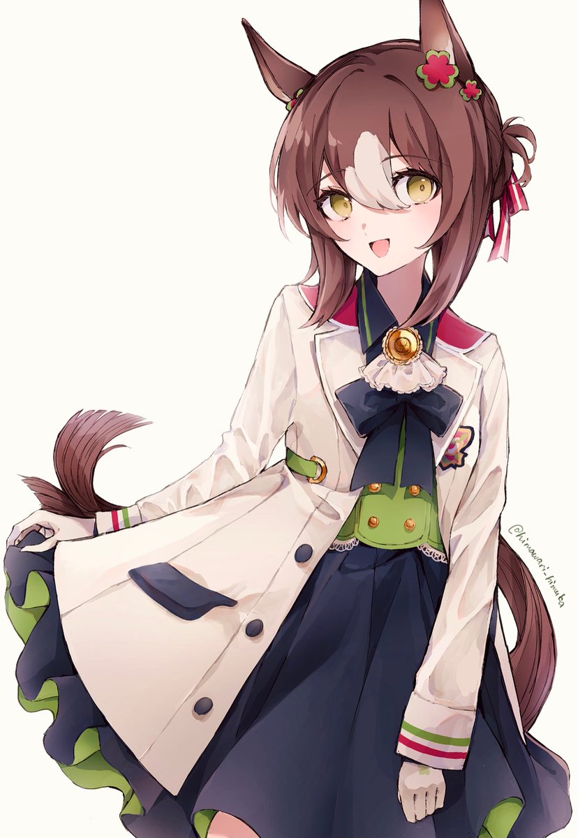 fine motion (umamusume) 1girl solo animal ears horse ears tail horse tail brown hair  illustration images