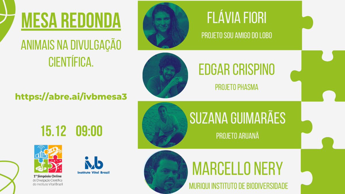 Estamos iniciando a mesa redonda desta manhã no I Simpósio de Divulgação Científica do Instituto Vital Brazil.

youtu.be/71k3DBgSrHw