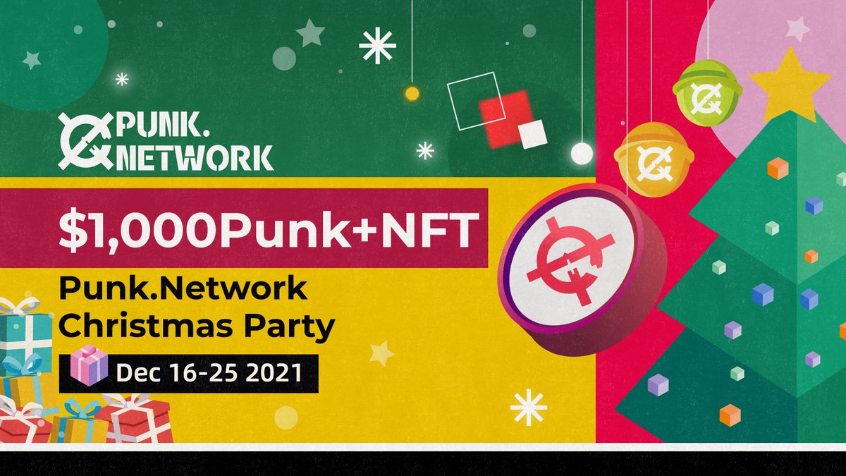 Punk_Network's tweet photo. Who will be the 10 lucky followers to share $1000 💵 $PUNK +NFT in our Christmas #Airdrop party?
✨Comment your suggestions on Punk DAO governance
✨Show us you are holding at least 500 $PUNK (Picture proof)
✨With hashtag #PunkNetwork #BSC
🤩We are starting to expect... https://t.co/706ubjywyC