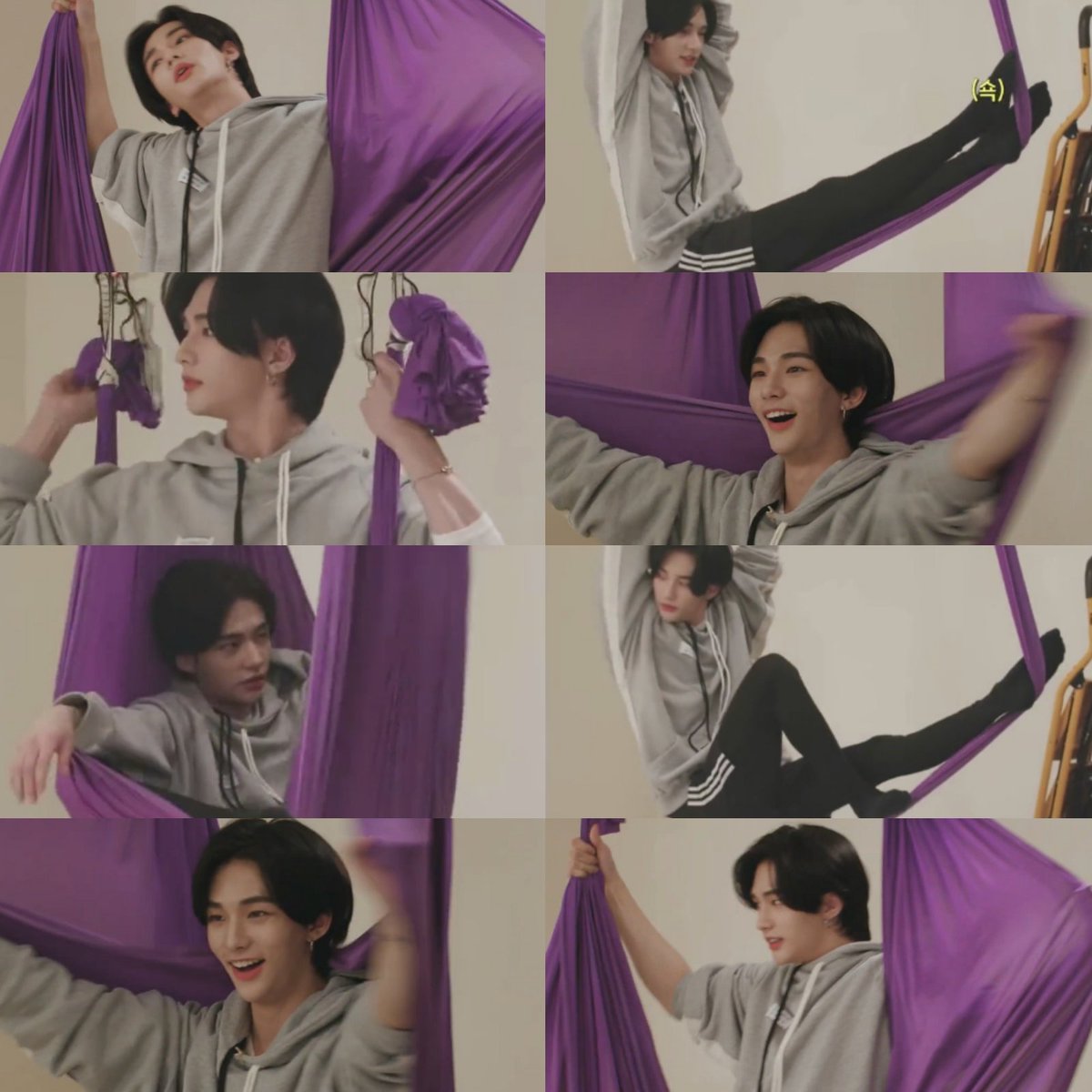 hyunjinpost's tweet photo. our hyunjin doing flying yoga https://t.co/GXMQyxUjFz
