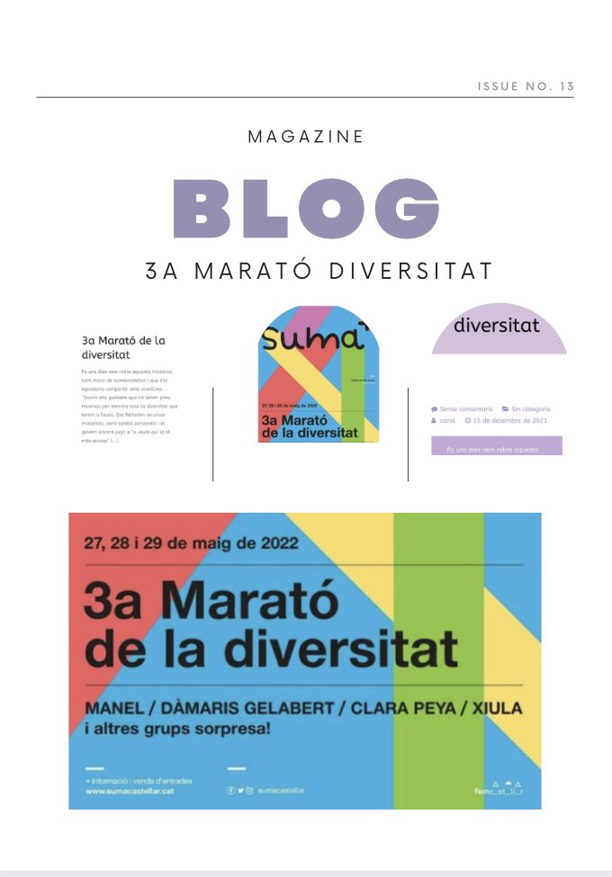 Nou al blog✨
Fa uns dies ens va arribar aquesta iniciativa de <a href="/sumacastellar/">sumacastellar</a> i la volem compartir amb vosaltres🎉

La Marató vol unir tot un poble en una mateixa causa, recollir fons, per a millorar l’atenció de l’alumnat amb diversitat de necessitats, en els centres educatius.