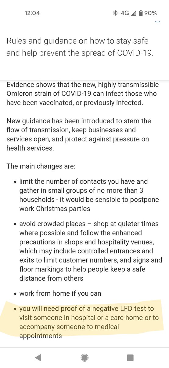 Dnomro1's tweet photo. @NicolaSturgeon @Dr_PhilippaW
Why has NHS Lanarkshire taken it upon themselves to stop visiting in hospitals when Government says it ok given the rules have been followed.

Wife has been double jabbed and had booster, can also do a lateral test before hand, so no visits allowed? https://t.co/GlRgClABrC