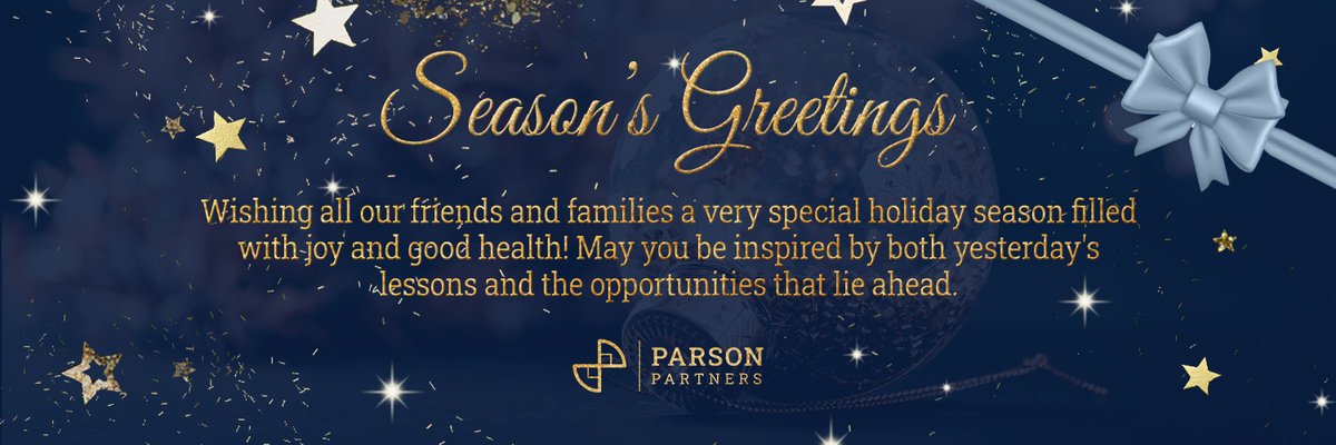 Happy holidays from your friends at Parson Partners!