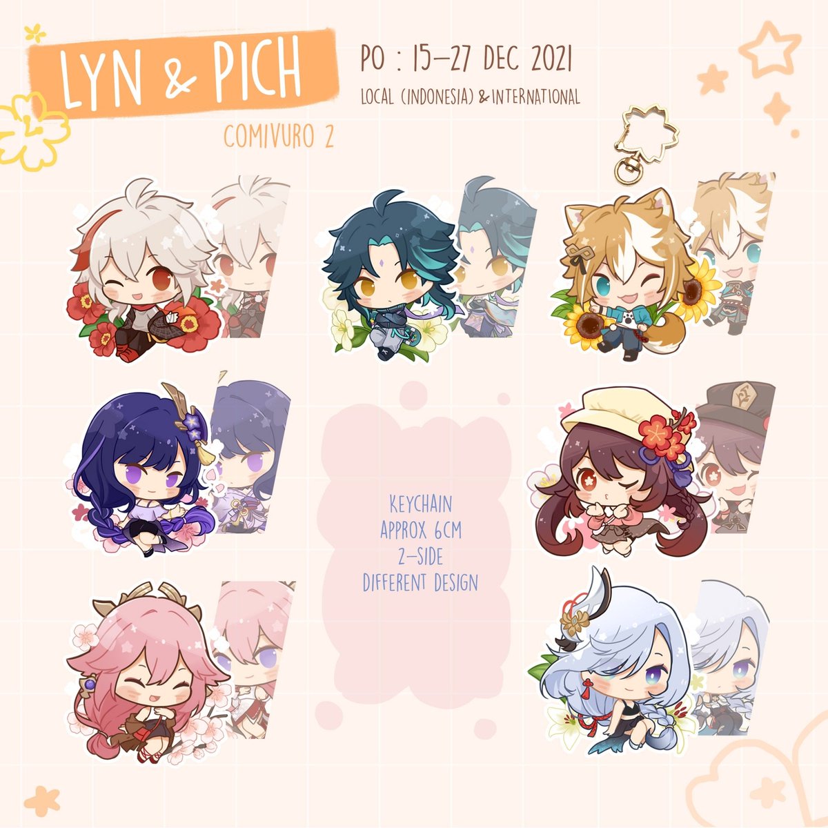 pichiruu's tweet photo. 🌼Comivuro 2 Catalogue 🌼

Hello! So I'll be joining Cfv2! Here's my and @lyneart18 catalogue! (1/4)

Pre order are open till 27th Dec ^^
Also open for international order 

Like and RTs are really appreciated! 💕

#GenshinImapct  #原神 #comivuro #Comivuro2  #comifurovirtual https://t.co/6mk0U0DB5Z