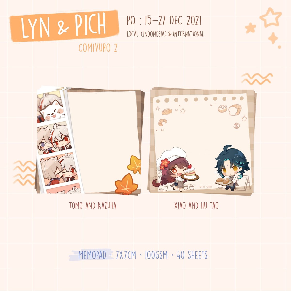 pichiruu's tweet photo. 🌼Comivuro 2 Catalogue 🌼
(3/4)

Plushie! And memopad!

Also the plushie for local only :'( sorry

#GenshinImapct  #原神 #comivuro #Comivuro2  #comifurovirtual https://t.co/mxF9sABmvO