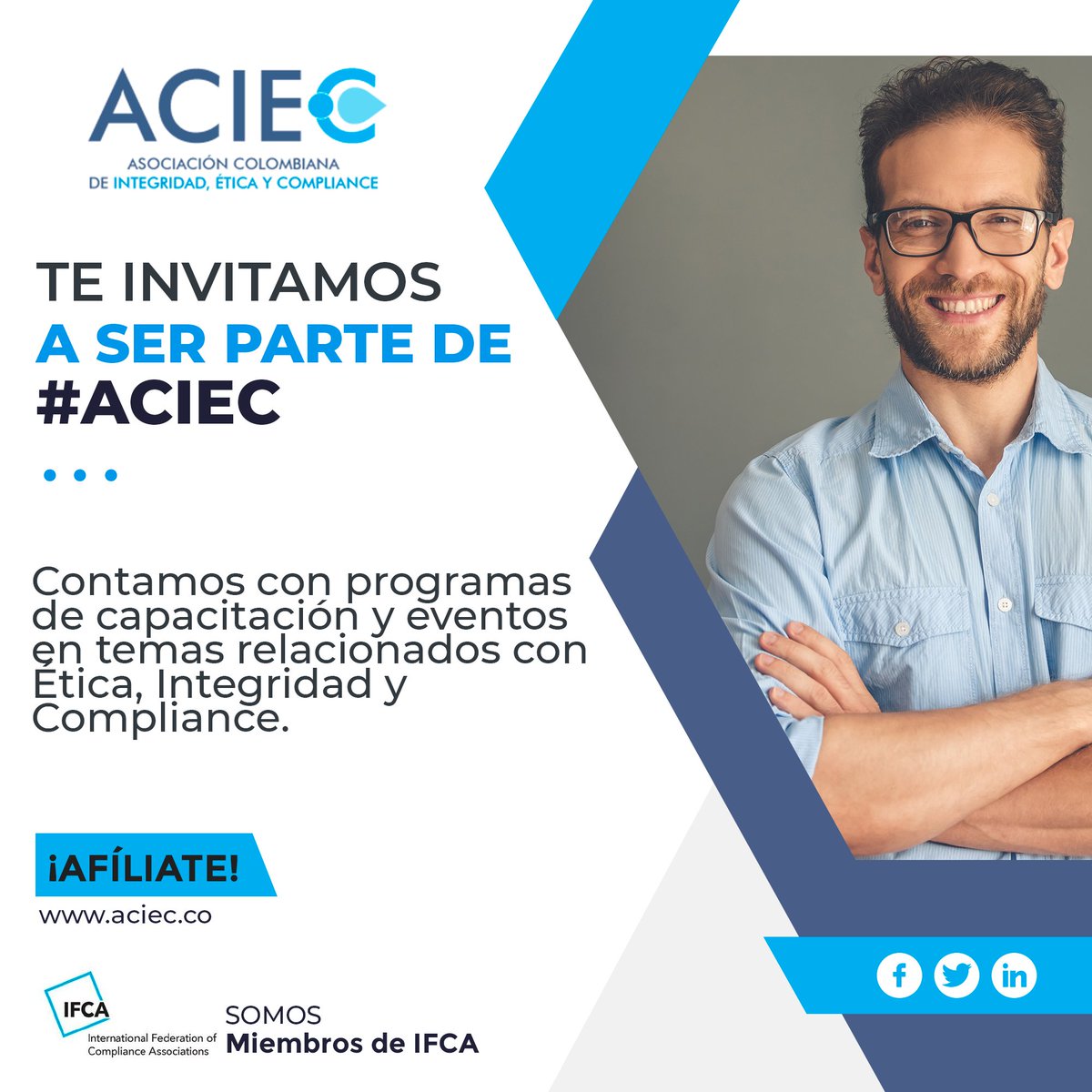 acieccol's tweet photo. Comparte con nosotros la visión de consolidar una cultura de Transparencia, Integridad, Ética y Cumplimiento.
Te invitamos a ser parte de #ACIEC https://t.co/laJD69HxsT https://t.co/s4JhN70kqG