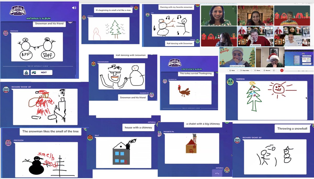 VarshaKanwar's tweet photo. It sure feels like Christmas ๐๐๐ catching up with this #DreamTeam over fun, laughter, secret Santa ๐คถ๐ผ , music, life milestones + 2021 reflections filled PXIM Team Holiday #LifeOnWebex party ๐. #WeAreCisco #InsightsAndInnovation #LoveWhereYouWork #holidayparty https://t.co/8G9jmEjshq