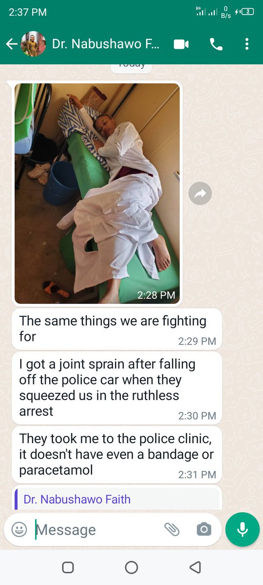 muyanga1988's tweet photo. The very people we are fighting for to ensure that they get better health services are arresting and physically harming us. 
God save our country!

#FreeUgandanDoctors
#FreeOurDoctors

@DanielLutaaya
@muyangalutaaya @kizzabesigye1 @LamechSenyonjo @Noowe18th @Bogere16655259 https://t.co/KHyKncWhq8