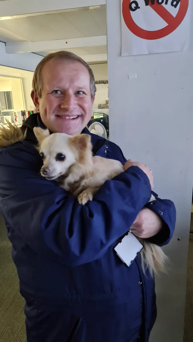 The dog was looked after by station control.