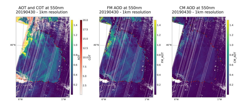 ESA_EarthOnline's tweet photo. Ship trails can be evidence of aerosol-cloud interaction. Within the SPAR@MEP project, #PROBAV data over #BayOfBiscay was processed with #CISAR, a novel algorithm for retrieval of #SurfaceReflectance, #Aerosol, and #Cloud single scattering properties.
See: https://t.co/CUUiR1Fxdk https://t.co/9M4V66oXmA