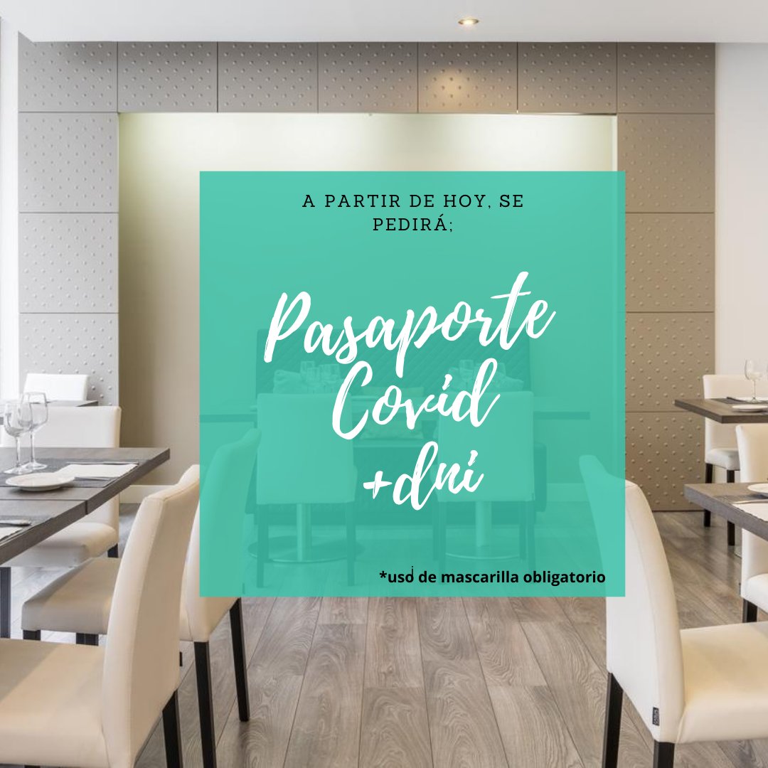 LaKedadaBilbao's tweet photo. A partir de hoy, se pedirá pasaporte Covid y DNI a todo cliente del restaurante LAKEDADA del @ilunionhotels BILBAO. También recordamos que el uso de la mascarilla es obligatorio😷
Os seguimos esperando para que disfrutéis de nuestro restaurante con vuestros familiares o amigxs. https://t.co/O88XYs2CMG