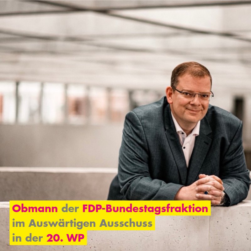 ulrichlechte's tweet photo. Die @fdpbt hat mich heute zum neuen #Obmann im Auswärtigen Ausschuss gewählt🗳. Danke für das Vertrauen. Freue mich schon sehr auf die tolle Herausforderung. Unser Ziel🚦ist es, außenpolitisch mit einer Stimme zu sprechen &amp; glaubwürdige Außenpolitik zu machen. #FangenWirAn #Ampel https://t.co/qv5OnZ7GwS