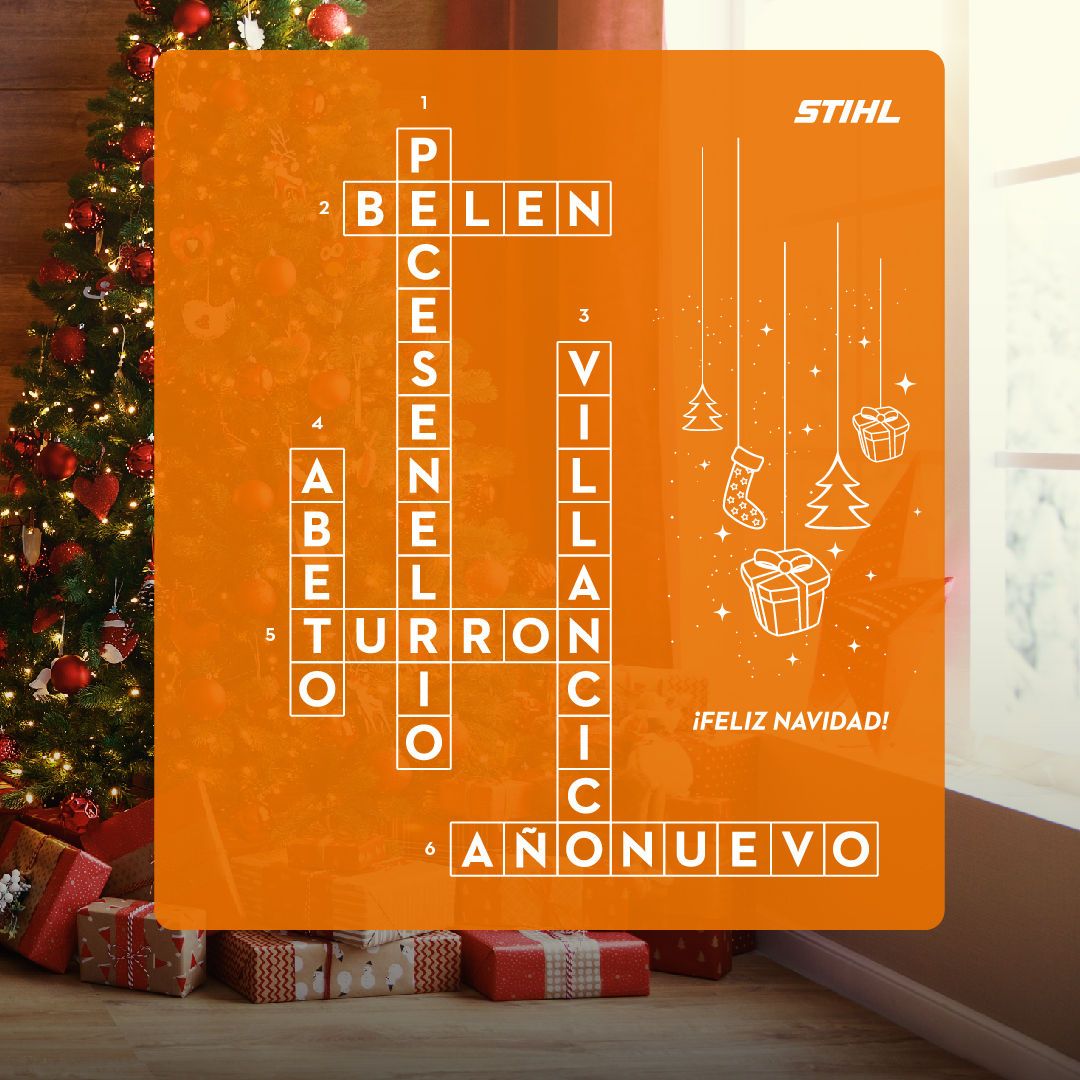 ¿Notas el espíritu navideño? 🎄🎁La #Navidad está ya en todas partes y también se ha colado en nuestro autodefinido #STIHL, ¿te animas a completarlo? ¡Suerte!
