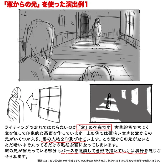 「窓からの光を使った演出メモ」

#絵描きさんと繋がりたい   
#冬の創作クラスタフォロー祭り
#芸術同盟 #イラスト 