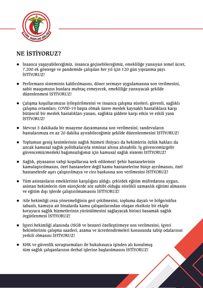 #hekimlereylemde #Grevdeyiz