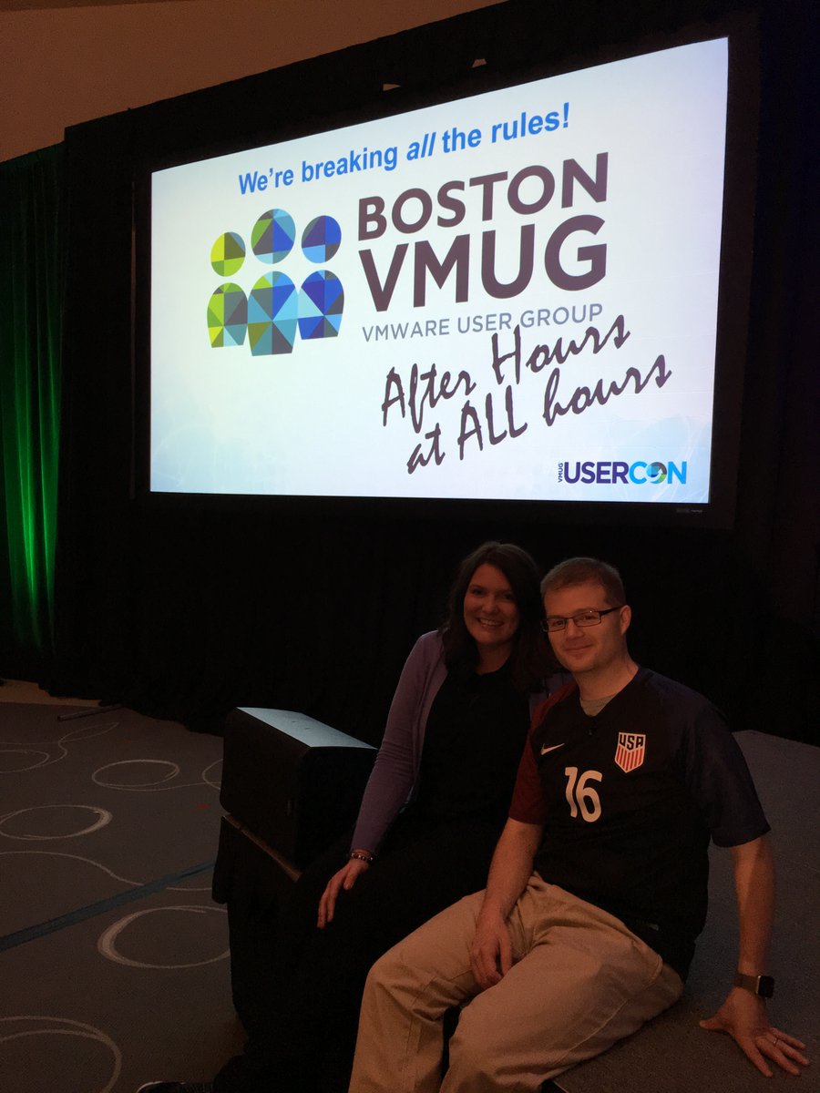 steveathanas's tweet photo. Here we are on day 8.

One of the #vMemories that I'll never forget was talking with @EmHender early on about an idea for an "After Hours" networking event after our @BostonVMUG UserCon.

This became something big and was the prototype of our community hour to end UserCons. https://t.co/rlMKfiCXR9