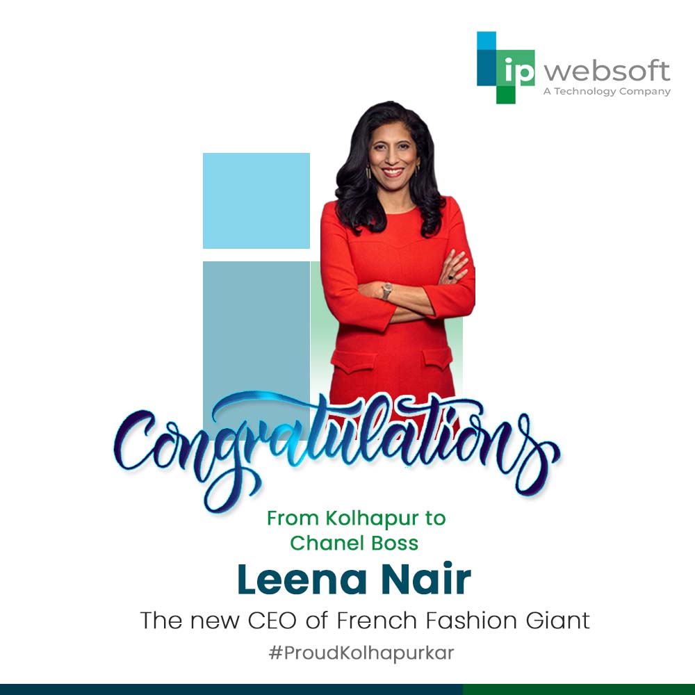 IPWebsoft's tweet photo. Success comes to those who are persistent and consistent. Congratulations Leena Nair, the new CEO of Chanel, a French fashion giant. Your journey from Kolhapur to Chanel boss is beyond inspiration.
#Inspiring #ChanelCEO #Congratulations #Kolhapurkar #IPWebsoft https://t.co/A0sEoRIXbi