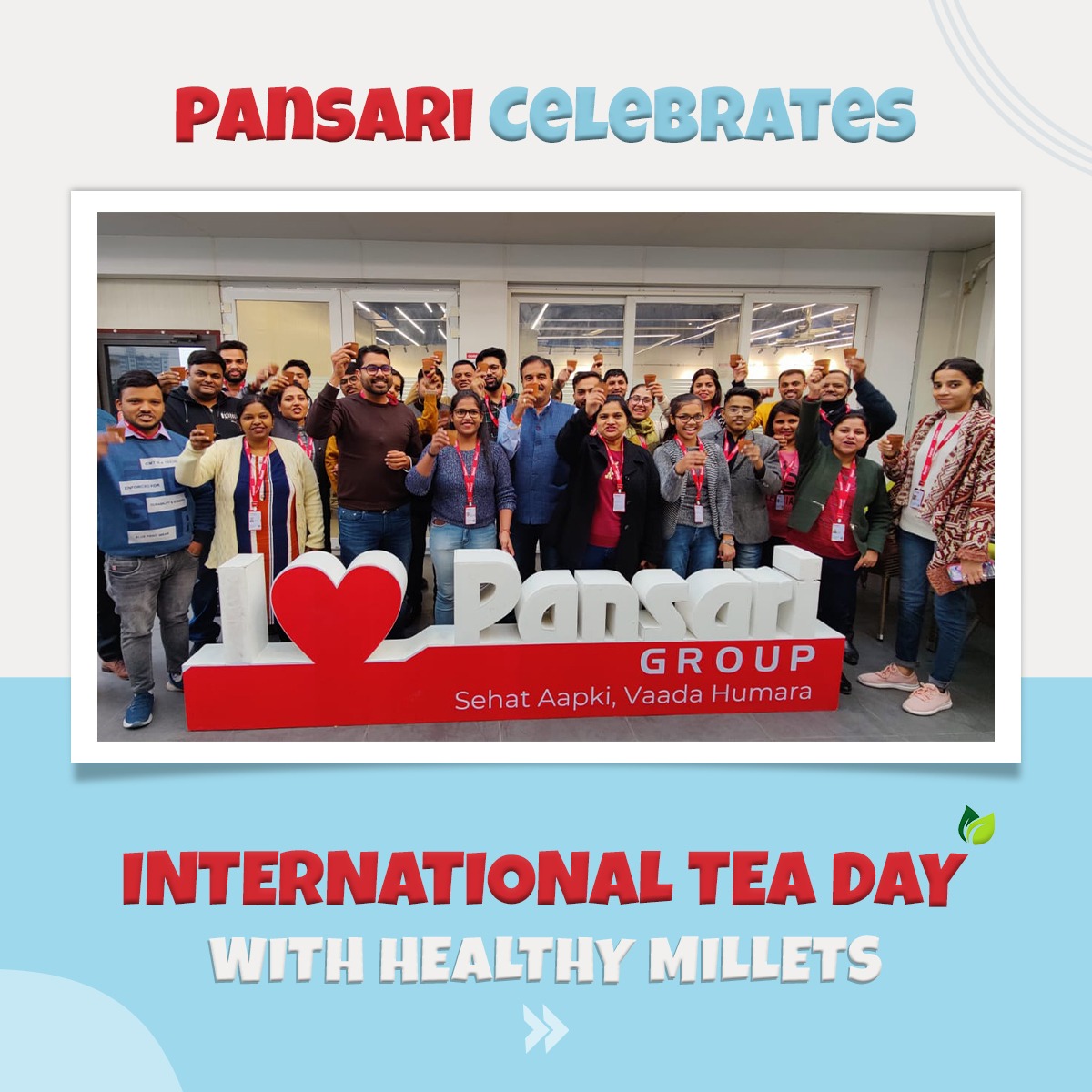 GroupPansari's tweet photo. A day to remember as the team of Pansari celebrates International Tea Day 2021 ☕ No tea party is complete without crunchy snacks as we also enjoyed a meal of healthy snacks made from Pansari Specialty Flour!

#pansari #internationalteaday #tealove #chailove #teatime #chailover https://t.co/wMqs5dKbm2