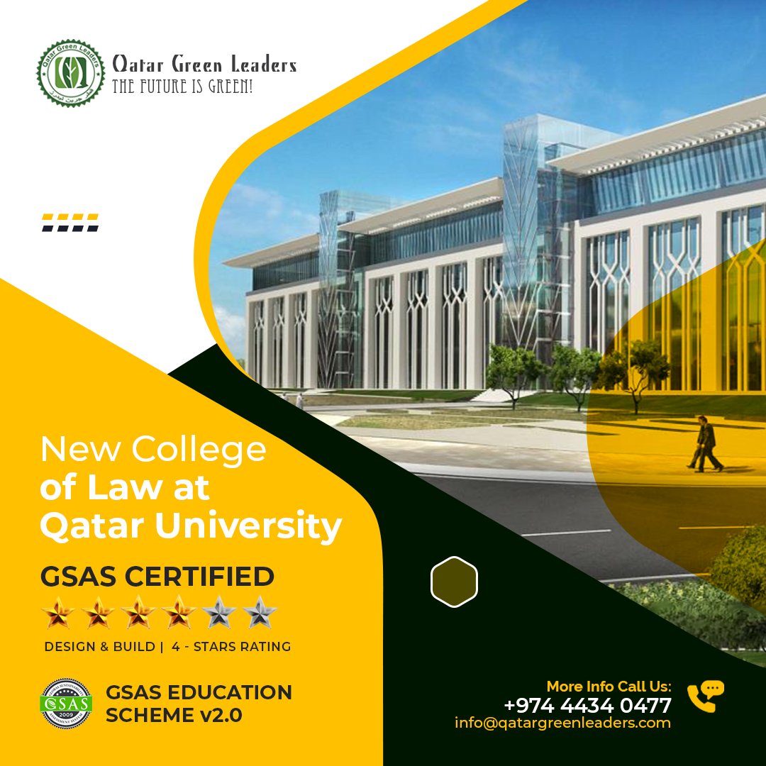 qgl2010's tweet photo. Qatar Green Leaders was engaged as the GSAS Service Provider and worked in closed co-ordination with the design team to ultimately achieving the desired certification level. This was indeed a remarkable accomplishment for all parties that were involved in completing the project. https://t.co/szaL0JD10J