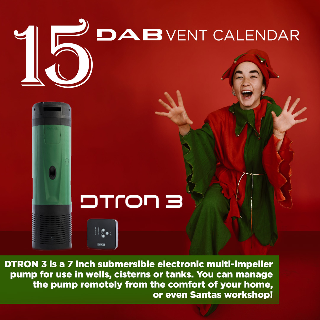 DABPumpsUK's tweet photo. Day 15 DABvent calendar
DTRON 3 is for use in the residential building service to increase water pressure, reuse rainwater and irrigate the garden/carrot patch for the reindeer. #MerryChristmas #dabpumps #waterpumps #dtron3 #elves https://t.co/2wJ1W3NBF8