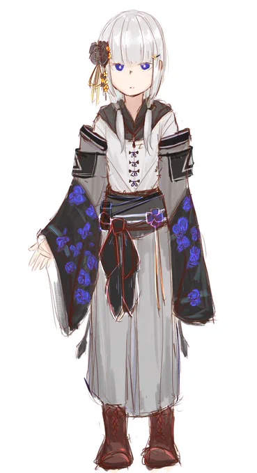 可不の和服っぽい衣装考えてみたり 