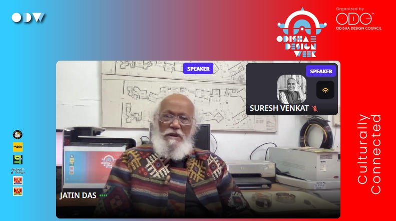 ODW_2021's tweet photo. Insightful session on #culture, #art and #design by JATIN DAS-contemporary artist and Padma Bhushan Recipient, on the final day at #OdishaDesignWeek 2021!
#odw_21 #design #art #designweek #Odisha #India https://t.co/Wbj3DqGTeX