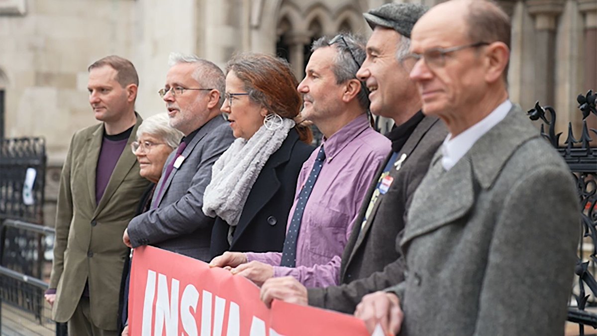 InsulateLove's tweet photo. 9 people will be sentenced later this afternoon to up to 2 years in prison because they were demanding warm homes and a liveable future for everyone in this country and around the world. 

Isn’t that the least we should expect? https://t.co/E9rsfpcap4