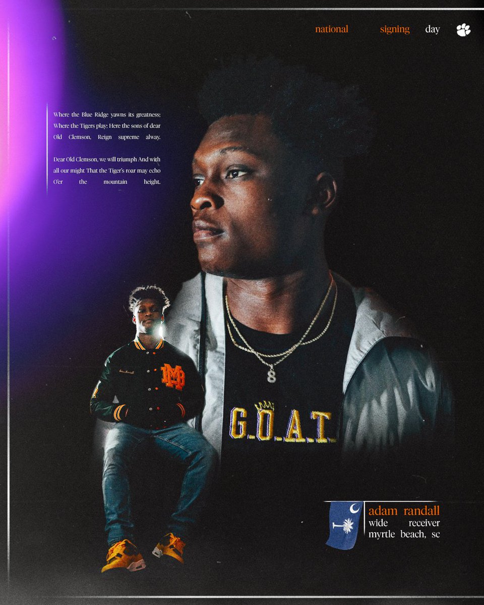 ClemsonFB's tweet photo. Pen to paper 📝

@A_Randall5 https://t.co/V7iXjSgzqi