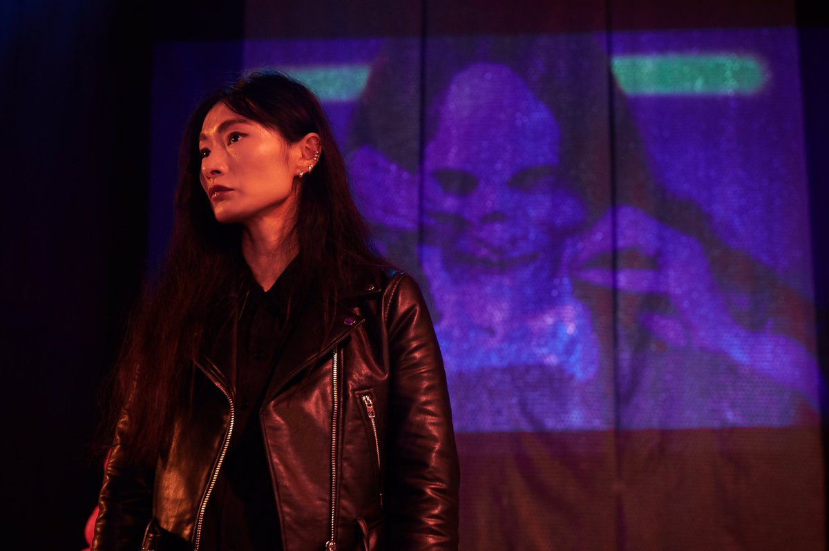 Yetao at opening night at EGDE gallery, showing her latest Art Work 💣👽!

<a href="/queensofmystery/">Queens of Mystery</a> #tvseries Series 2 out on <a href="/acorntvuk/">Acorn TV UK</a> Now