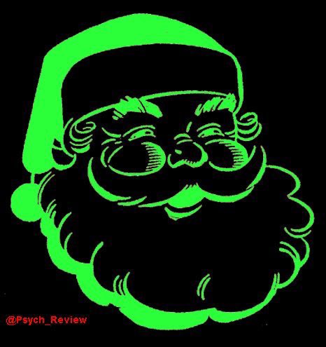 Stare at Santa for 30 seconds, then look at a white wall.

Opponent-Process Theory: Cells in the visual system process colors in complementary pairs, such as red or green or as yellow or blue. 🎅🏼#HolidaysAndPsych 
🟥-🟩   ⬛️-⬜️   🟦-🟨