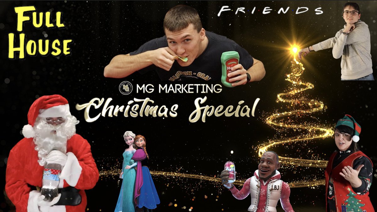 TWO DAYS AWAY!!! It might seem random, but all of these characters are a part of the 2nd Annual MG Marketing Christmas Special!

Coming this FRIDAY, December 17 at 12:15 PM. Watch it here: youtube.com/channel/UCKWqV…

#WeAreMG <a href="/MadisonGrantUSC/">Madison-Grant USC</a> <a href="/ChadHarbert/">ChadHarbert</a>
