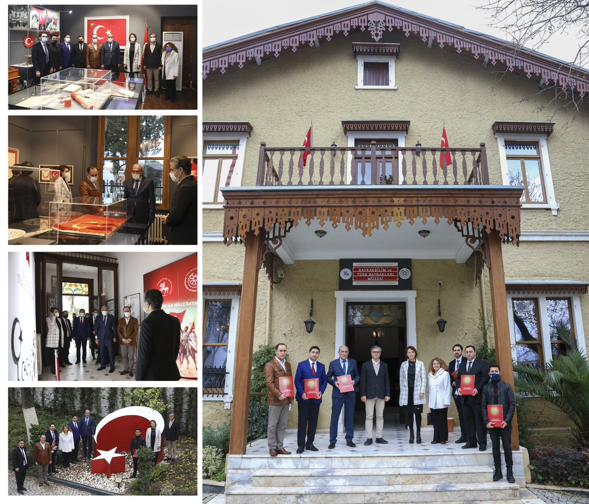 Azerbaycan'dan gelen konuklarımızı <a href="/deubayrakmuzesi/">DEÜ Bayrakbilim ve Türk Bayrakları Müzesi</a>'nde ağırladık.Misafirlerimiz, müzemizin koleksiyonunda yer alan şanlı Türk bayraklarının yanı sıra Azerbaycanlı dağcılar İsrafil Ashurlı ile Rinat Rahimkhanov'un müzemize hediye ettiği Azerbaycan Bayrağını inceleyerek bilgi aldı