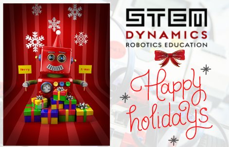 stemdynamics_sa's tweet photo. We would like to thank all our parents, students, schools and followers for a great 2021!
Wishing you all a blessed and happy festive season ahead and looking forward to seeing you all in the new year!
🥳😁🤖👾📚
The robotics labs are closed and will reopen on the 3 January 2022. https://t.co/6CbO8L61xK