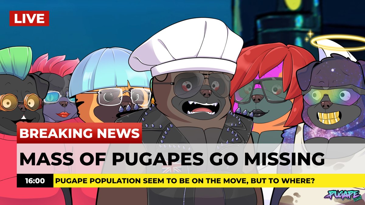 PugApeSociety's tweet photo. RICH &amp; PRIVILEGED HUMANS IN A FRENZY OVER MISSING PUGAPE SERVANTS! https://t.co/oRBKH2OTK2