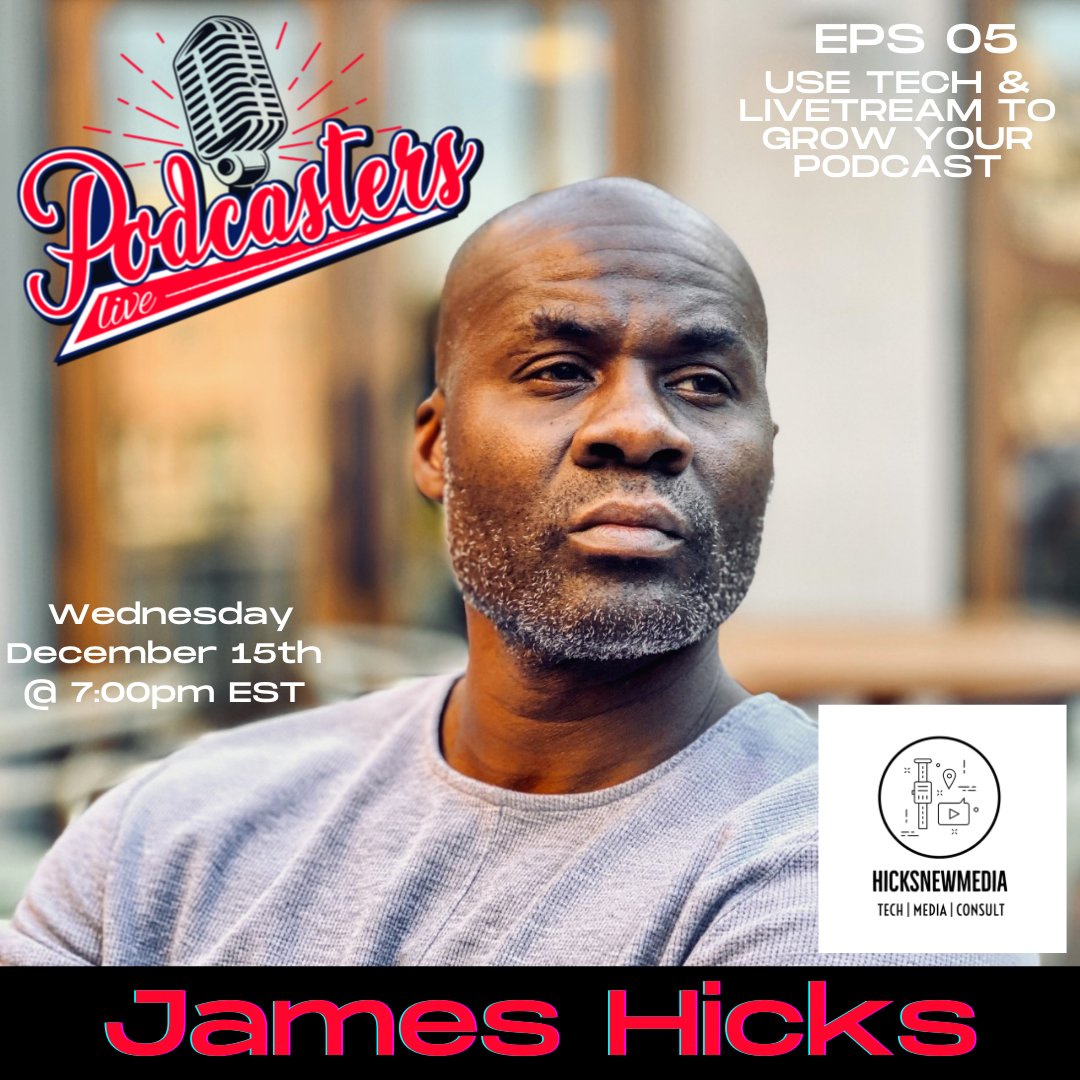 Join us tonight @ 7PM EST for two TITANS in Tech and Livestreaming! Junaid Ahmed and James Hicks  - How to use Tech and Live streaming to grow your podcast. 

YouTube: youtube.com/watch?v=s_hbcQ…

#howtostartapodcast #podcast #podcasterslive #podcastlive #livepodcast #podcastgear
