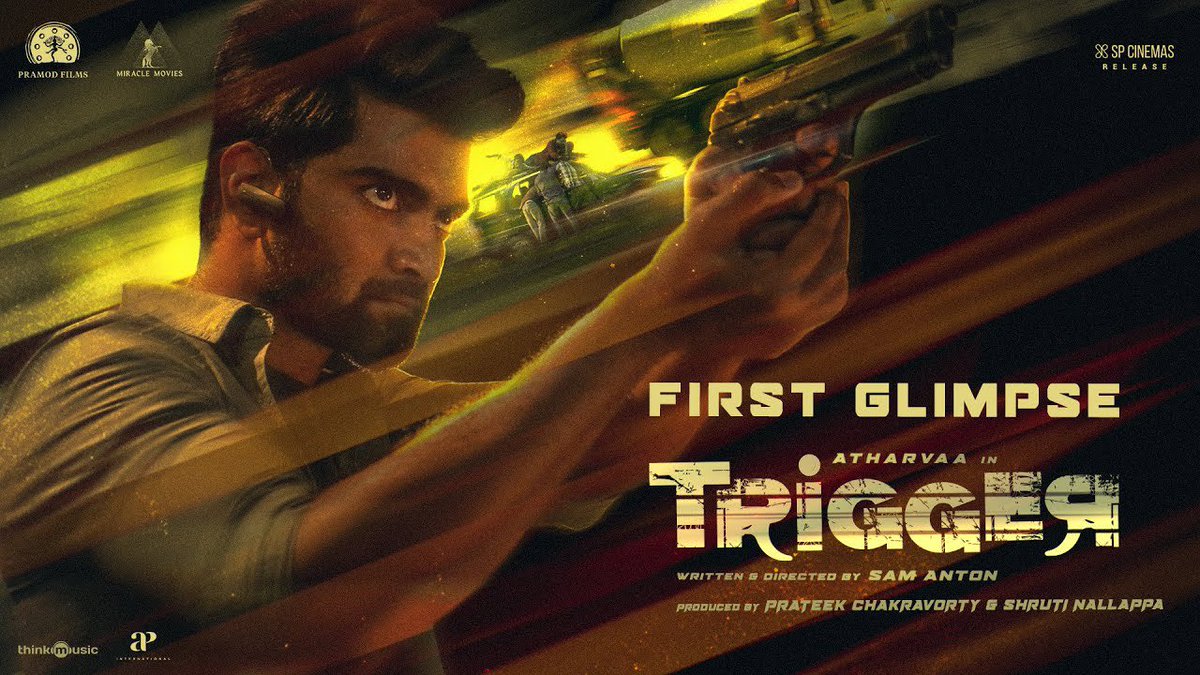 pudiharicharan's tweet photo. Title & 1st glimpse of #Trigger - 25th film of @pramodfilmsnew starring @Atharvaamurali
Directed By @samanton21
#TriggerFirstGlimpse #PramodFilms25
https://t.co/bwWMb7OhVC
@miraclemoviesin @DesiboboPrateek @ShrutiNallappa https://t.co/urO3zeePAG