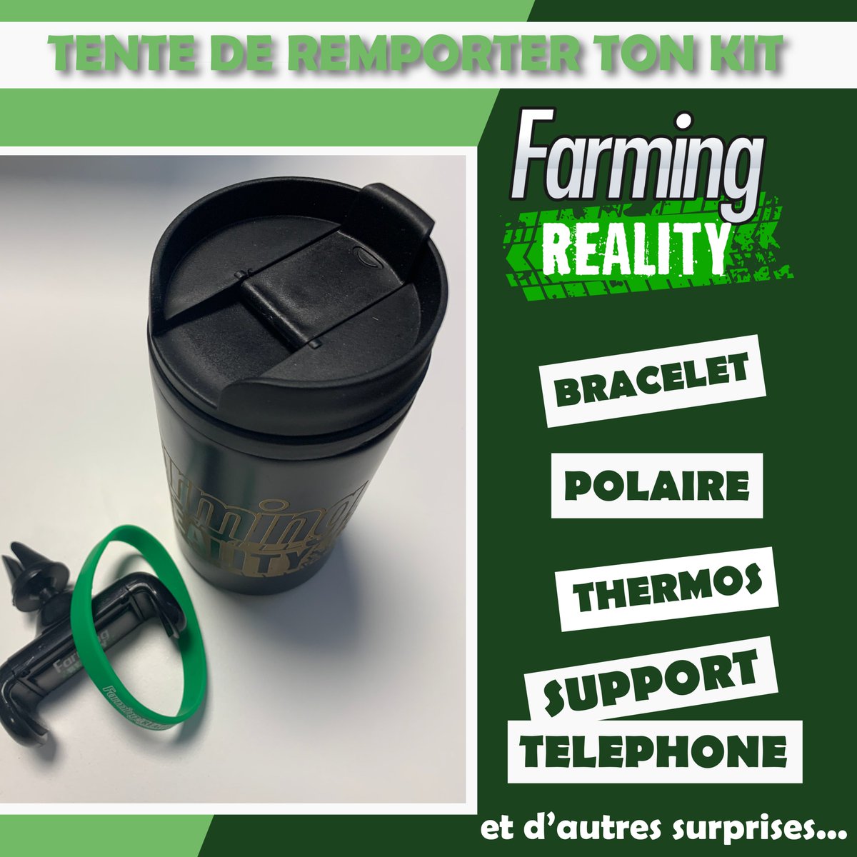 CONCOURS 🥳
Pour remporter ce lot de goodies #farmingreality dont
une polaire Farming Reality 
Répondez à ces 3 questions en commentaire 👇

Dans la vidéo de <a href="/Power_Boost/">PowerBoost</a> sur Farming Reality qui : 
- a fait une belle chute 🤕
- a fait la roulade carpe 🐟
- a amené le marteau🔨