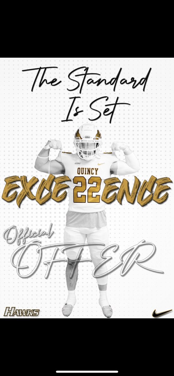 Thankful to have received an offer from Quincy university! @GaryBassQU @QUFootball <a href="/CoachJesse18/">Jesse Chinchar</a> @CoachMeyerCAI @CoachJohnsonCAI