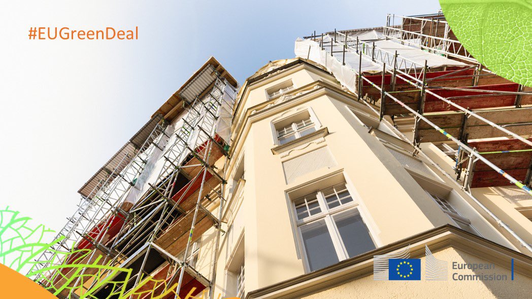 The urgency to bring down #energy use in buildings via #renovation is huge. Millions of Europeans cannot pay their energy bills, often living in badly insulated homes with outdated energy systems - so current energy prices disproportionately impact vulnerable households. 🧵⬇️