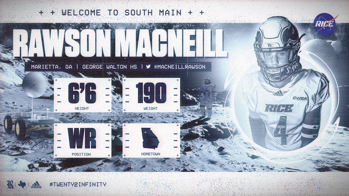 RiceFootball's tweet image. Welcome aboard, @MacneillRawson!

#GoOwls👐 x #Twenty2Infinity