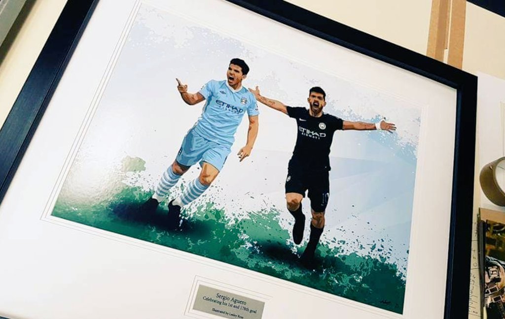 111Lesley111's tweet photo. I have been truely honoured to watch @aguerosergiokun play for @mancity Loved every minute. What a player. The club records he has set. A true inspiration. Also extremely proud to be asked to create and present his 178 goal. #sergioaguero #Legend https://t.co/F57J53WNHT