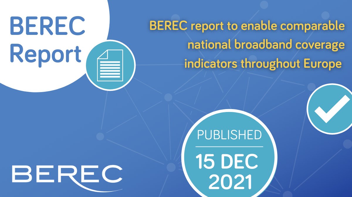 BERECeuropaeu's tweet photo. 🔴[LIVE - #BERECpublic]

@BERECeuropaeu publishes #BERECreport on comparable national broadband coverage indicators throughout #Europe. 

Follow the livestream➡️https://t.co/79ifqrQKjC
 #telecoms #telecommunications https://t.co/5GbGURiBcI